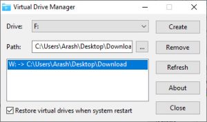 Linasoft Virtual Drive Manager.cover2  300x177 - دانلود Linasoft Virtual Drive Manager 1.1 - ساخت درایو مجازی برای دسترسی سریع به محتوای پوشه‌ها